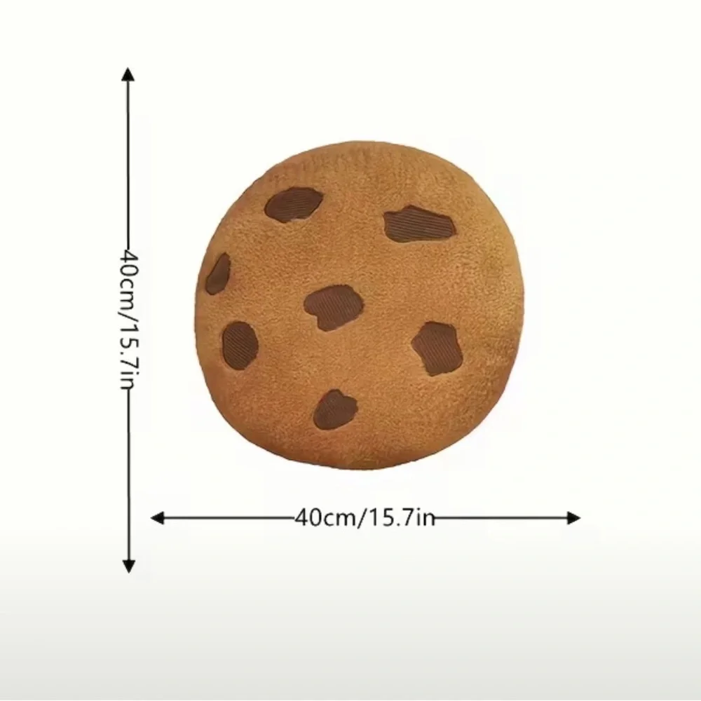 Sweeten up your space with this adorable Chocolate Chip Cookie Plush Pillow!